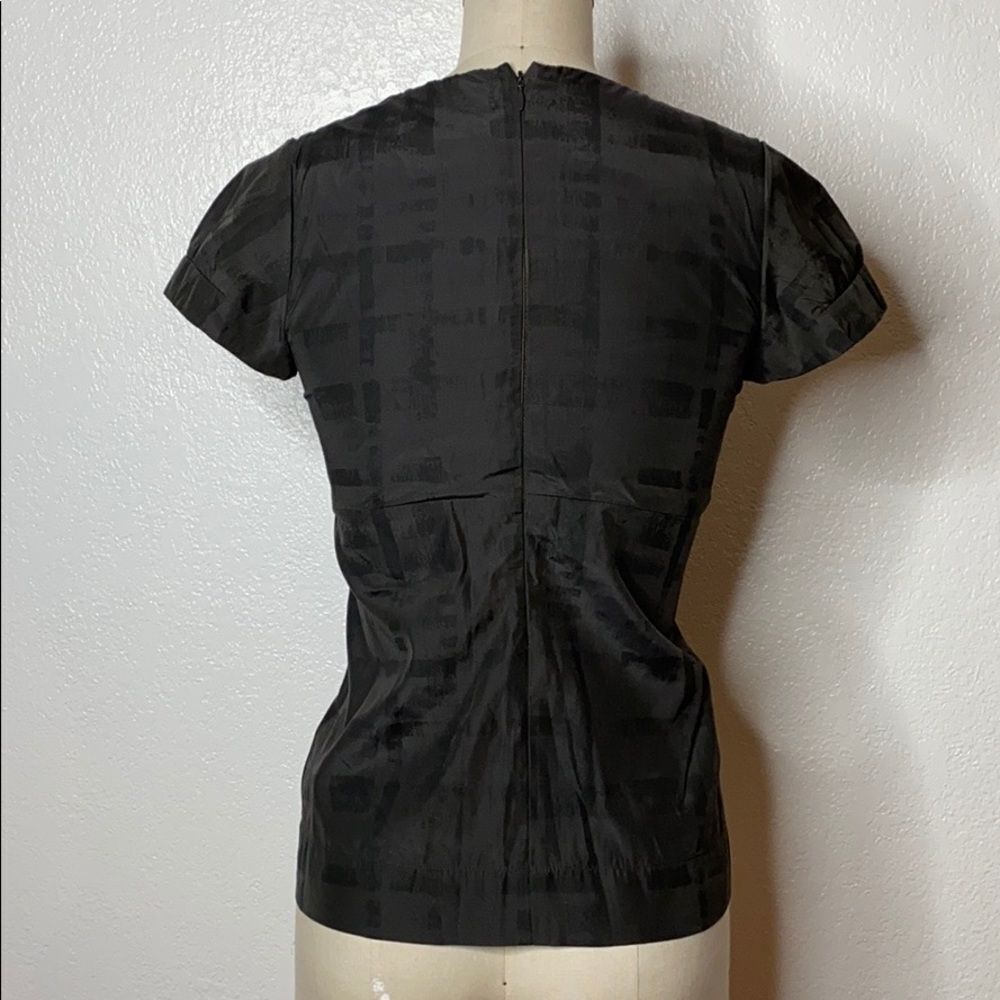 Cue Brown/Black Short Sleeve Top 6 - Picture 2 of 6